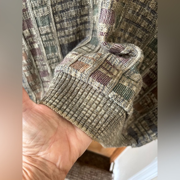 VTG Iconic Cotton Traders Mens Coogi Style 90’s Textured Multicolored Sweater,XL - Picture 9 of 16